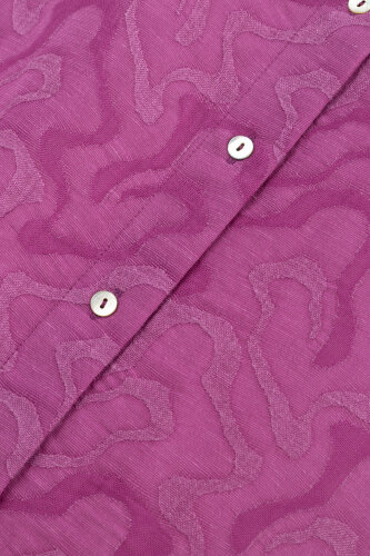 Fuchsia Linen Jacquard Shirt - 6