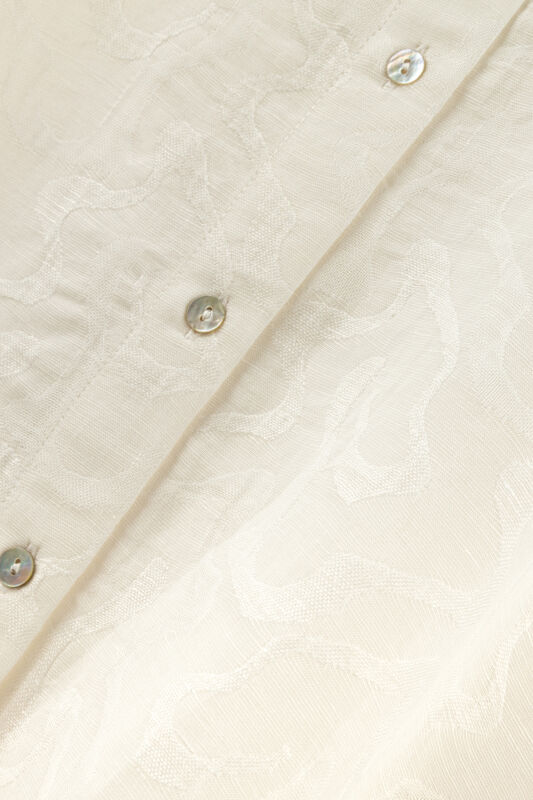 Fuchsia Linen Jacquard Shirt - 6