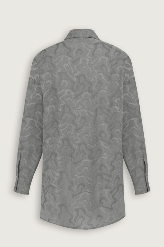 Fuchsia Linen Jacquard Shirt - 4