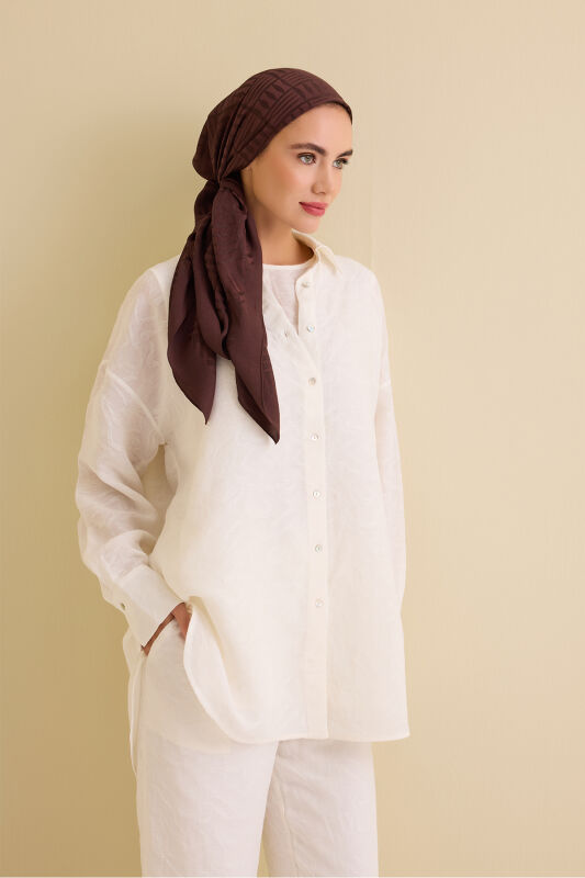 Fuchsia Linen Jacquard Shirt - 1