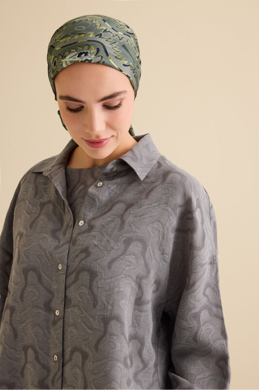 Fuchsia Linen Jacquard Shirt - 5