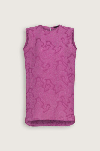 Fuchsia Linen Jacquard Tank Top - 2