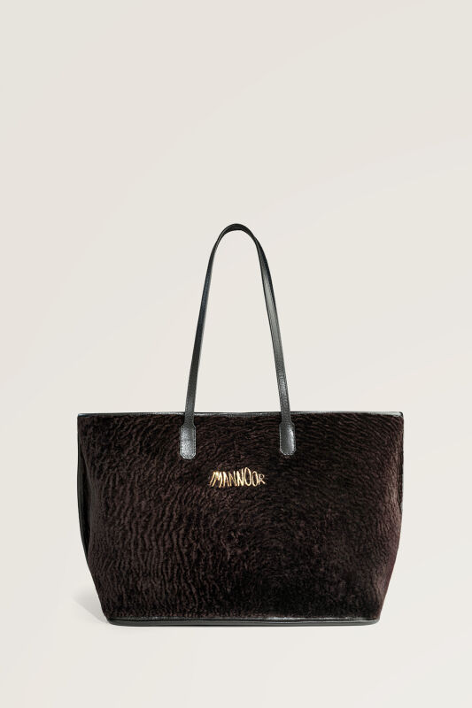 Fur Bazaar Mono Black-Brown Bag - 2