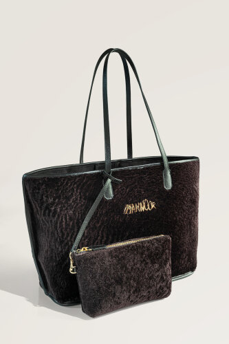 Fur Bazaar Mono Black-Brown Bag - 3