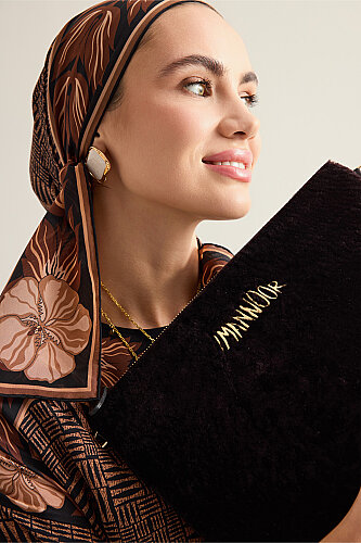 Fur Black-Brown Clutch Bag - Imannoor