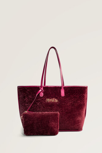 Fur Market Mono Burgundy Bag - 1