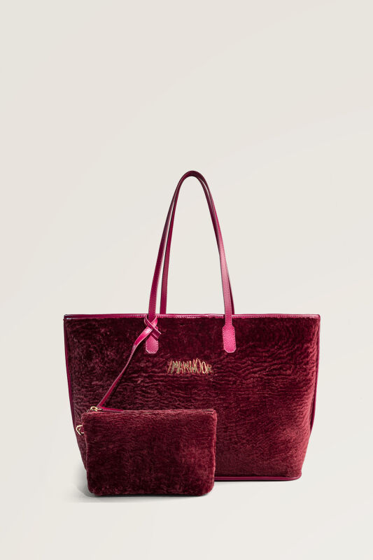 Fur Market Mono Burgundy Bag - 1