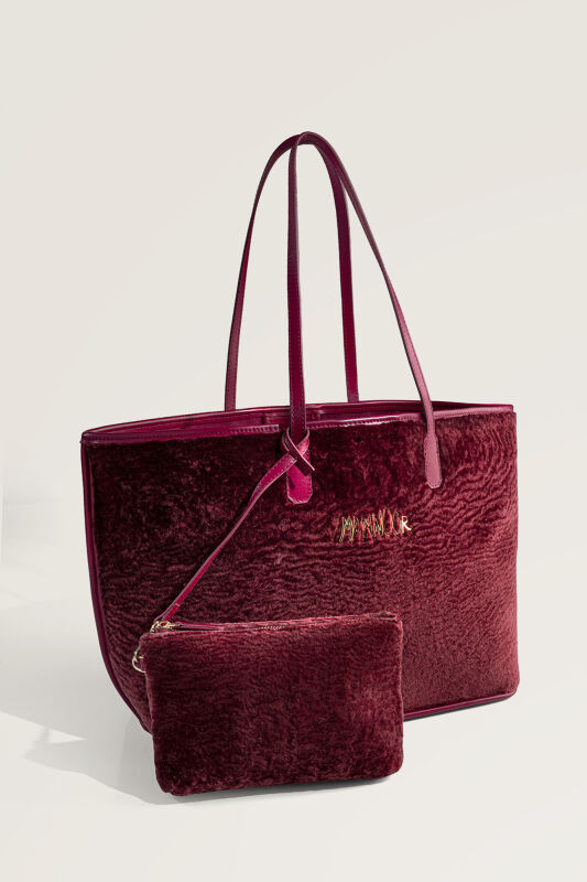 Fur Market Mono Burgundy Bag - 3