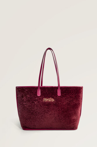 Fur Market Mono Burgundy Bag - 2