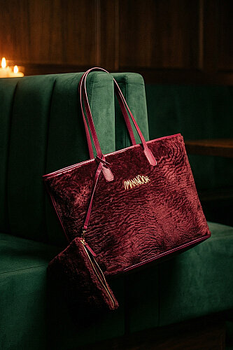 Fur Market Mono Burgundy Bag 