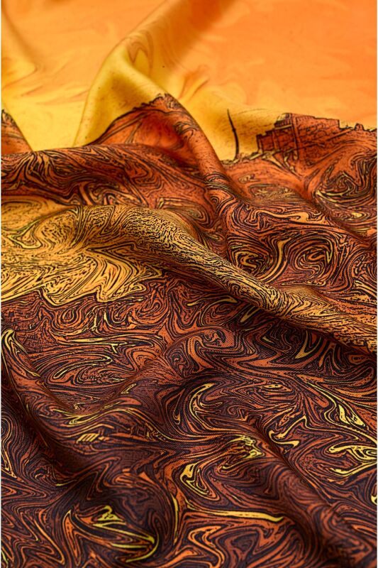 Galata Tower Twill Silk Foulard - 3