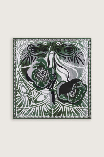 Gelincik Füme-Nefti Çift Taraflı Tivil İpek Eşarp 94x94 - Imannoor (4)