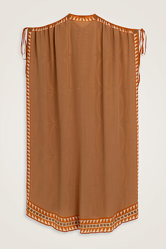 Giant Bamboo Cinnamon Twill Silk Abaya - 3
