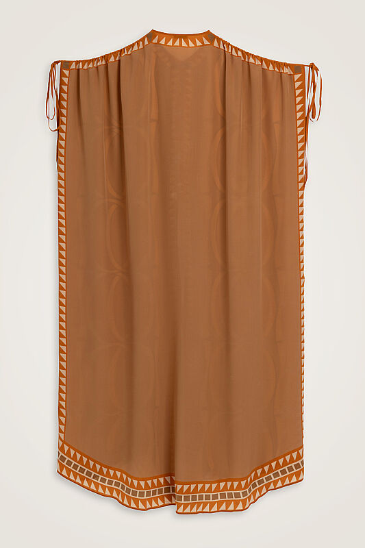 Giant Bamboo Cinnamon Twill Silk Abaya - 3
