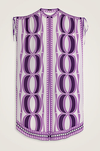 Giant Bamboo Purple Crepe Silk Abaya 