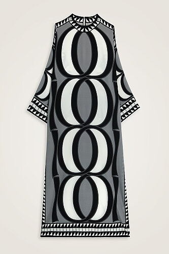 Giant Bambunoor Black Twill Silk Dress 