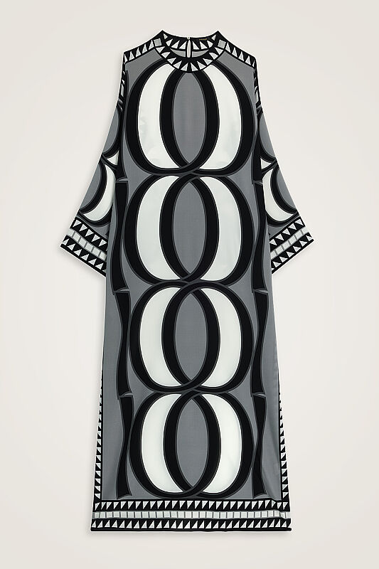 Giant Bambunoor Black Twill Silk Dress - 1