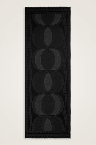 Giant Bambunoor Black Wool Silk Scarf - Imannoor (1)