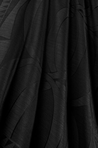 Giant Bambunoor Black Wool Silk Scarf - 4