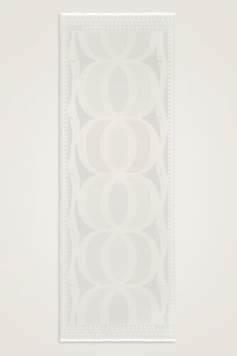 Giant Bambunoor Bone Jacquard Silk Shawl - 2