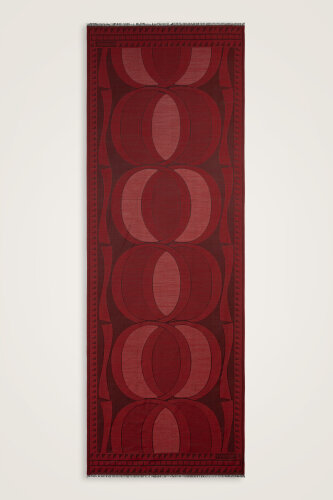 Giant Bambunoor Burgundy Wool Silk Scarf - Imannoor (1)