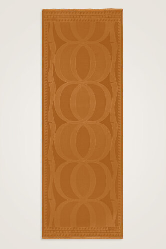 Giant Bambunoor Cinnamon Jacquard Silk Shawl 