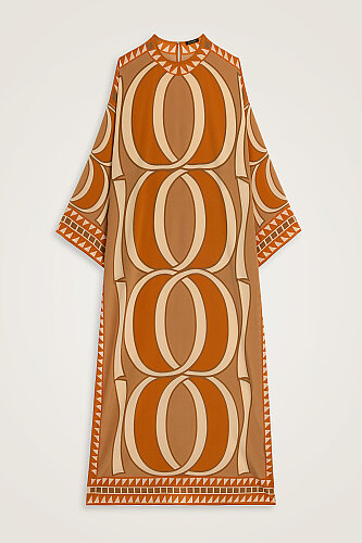 Giant Bambunoor Cinnamon Twill Silk Dress 