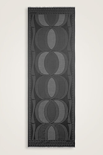 Giant Bambunoor Dark Grey Wool Silk Scarf - 2