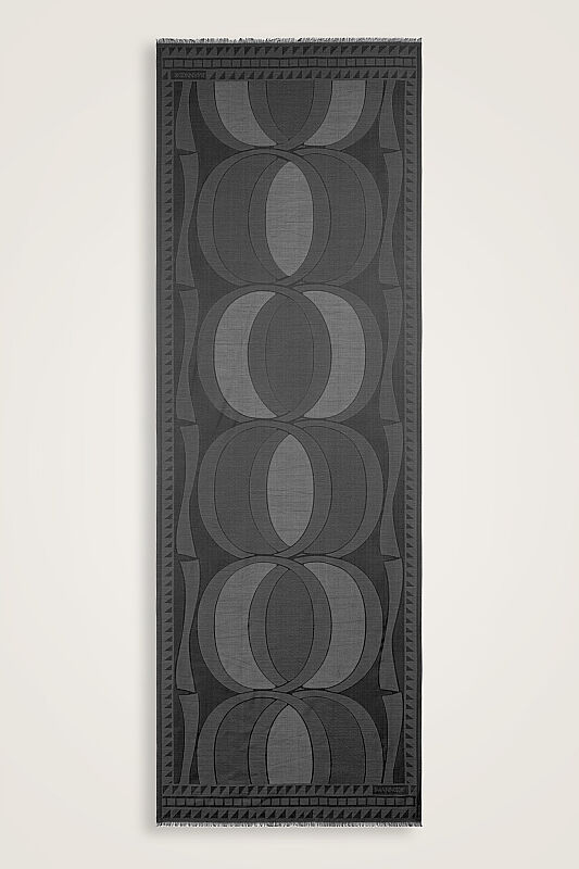 Giant Bambunoor Dark Grey Wool Silk Scarf - 2