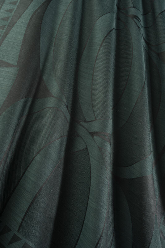 Giant Bambunoor Emerald Wool Silk Scarf - 4