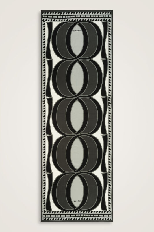 Giant Bambunoor Gray Cotton Silk Shawl - 2