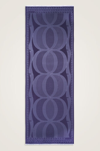 Giant Bambunoor Lavender Jacquard Silk Shawl - 2