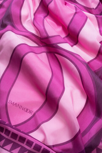 Giant Bambunoor Purple Cotton Silk Shawl - 4