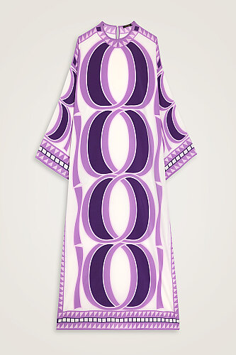 Giant Bambunoor Purple Twill Silk Dress - 1