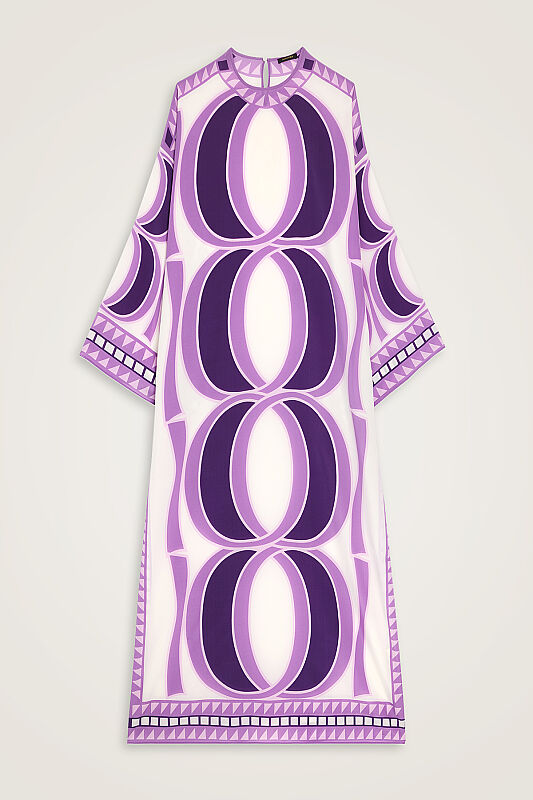 Giant Bambunoor Purple Twill Silk Dress - 1