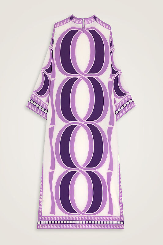 Giant Bambunoor Purple Twill Silk Dress - 3