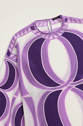 Giant Bambunoor Purple Twill Silk Dress - 2