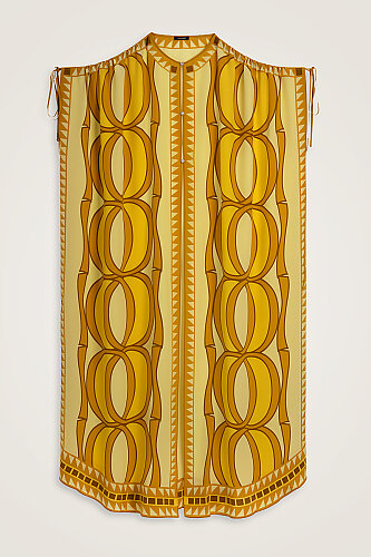 Giant Bambunoor Saffron Crepe Silk Abaya 