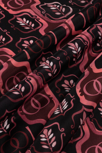 Girdap İpek Bordo Pijama Şalı 70x210 - Imannoor (4)