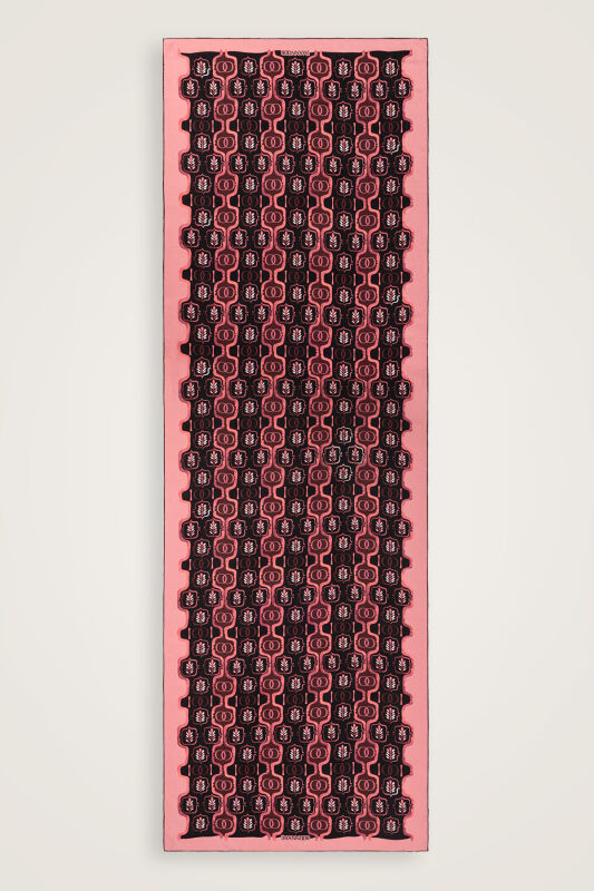 Girdap İpek Bordo Pijama Şalı 70x210 - 2