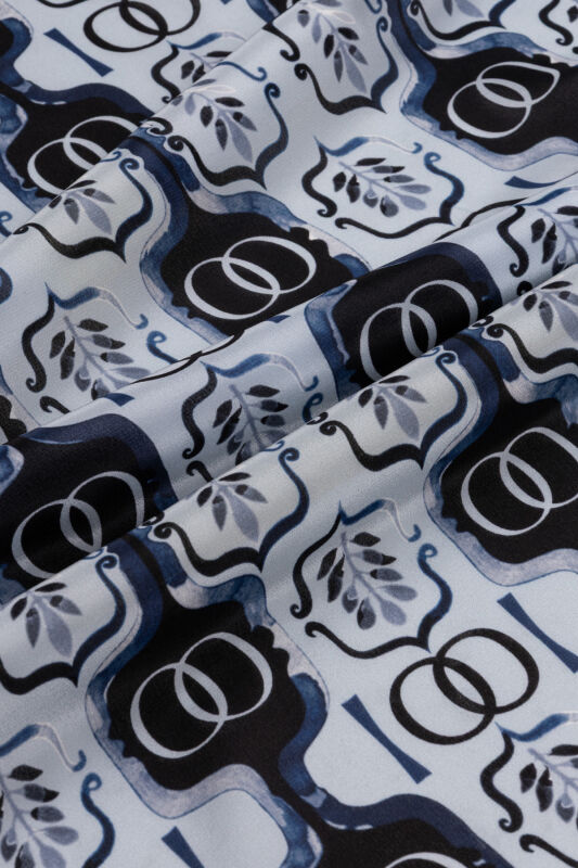 Girdap İpek Mavi Pijama Şalı 70x210 - 4