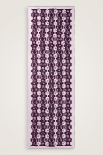  Girdap Mürdüm Krep İpek Şal 70x210 - Imannoor (2)