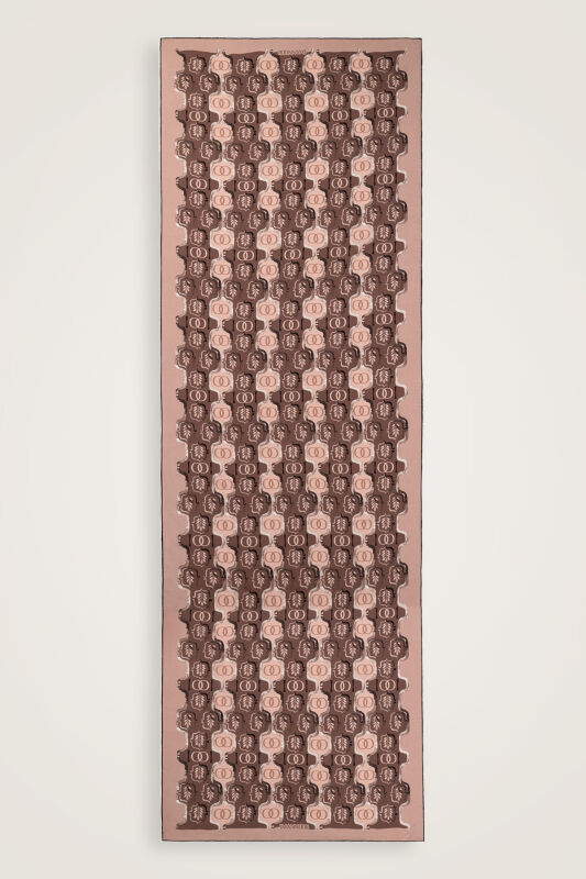  Girdap Pudra Krep İpek Şal 70x210 - 2