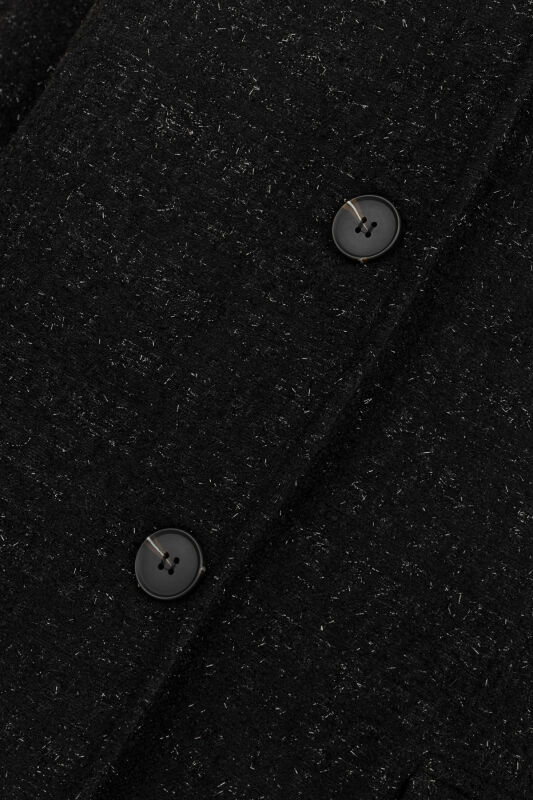 Glittery Black Long Jacket - 6