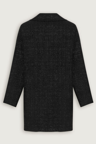 Glittery Black Long Jacket - 4