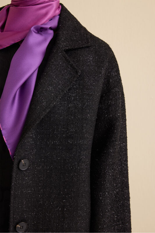 Glittery Black Long Jacket - 7
