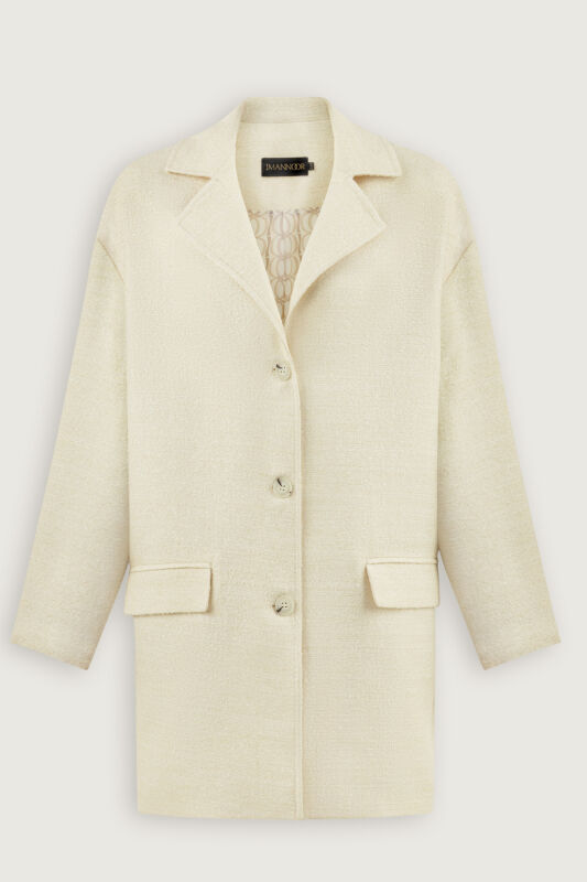 Glittery Ecru Long Jacket - 2