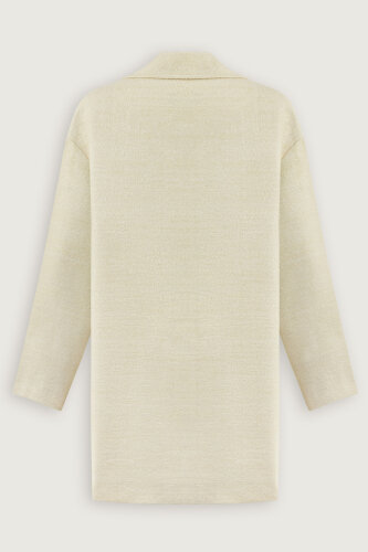 Glittery Ecru Long Jacket - 4