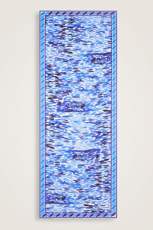 Göl Kenarı Mor Krep İpek Kaftan Şal 70x210 - 2