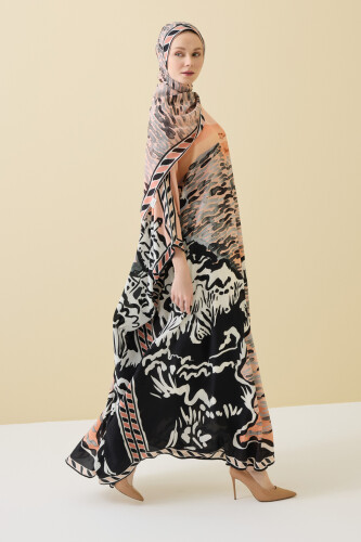 Göl Kenarı Somon İpek Kaftan - 6